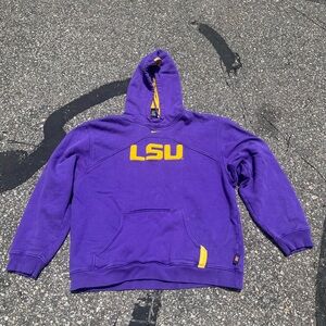 Vintage Nike Center Swoosh LSU Hoodie Sz L